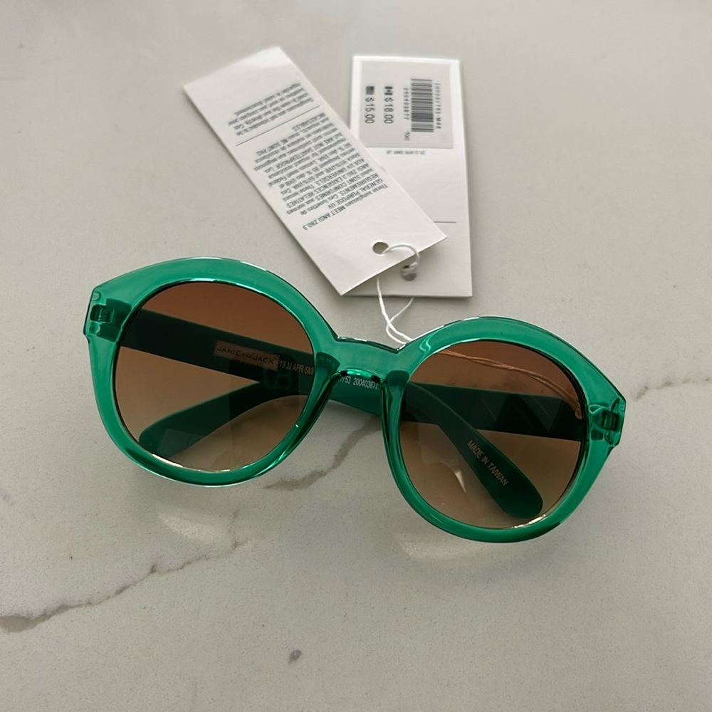 Janie and jack green sunglasses 0-2 years